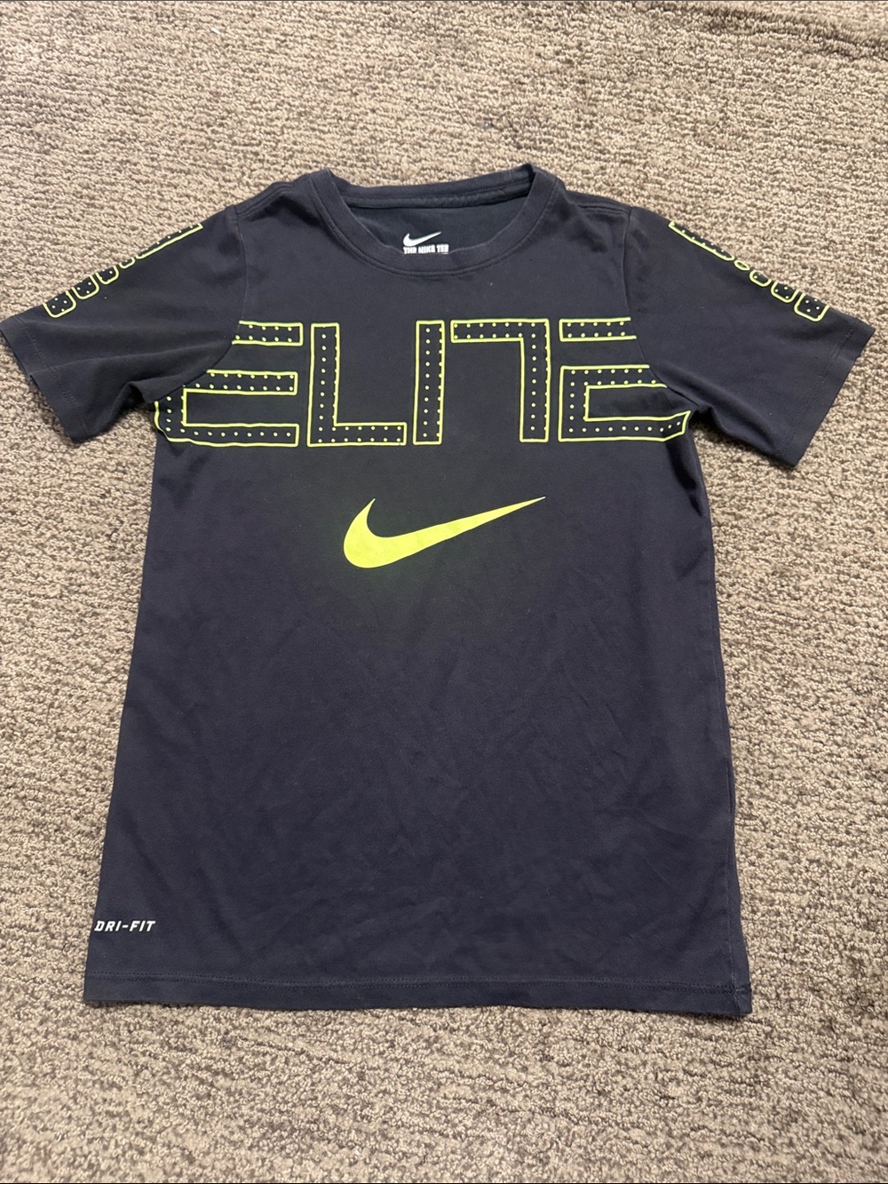 Nike Black Tee with Volt 'ELITE' Graphic LeBron Tshirt